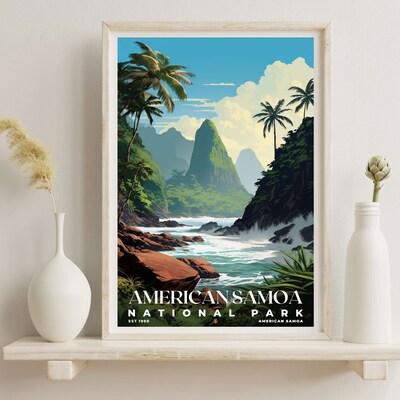American Samoa National Park Poster, Travel Art, Office Poster, Home Decor | S7 - image6